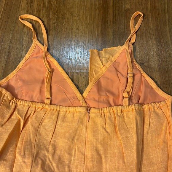 NWOT Pink Lily orange romper - Picture 5 of 8